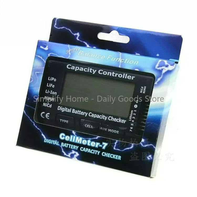 Drone Battery Voltage Checker - เครื่องตรวจสอบแรงดันแบตเตอรี่ CellMeter7 RC พร้อมฟังก์ชันปรับสมดุล LiPo NiCd
