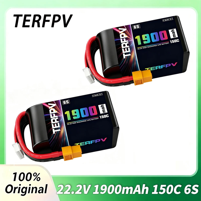 Drone Battery 6S - แบตเตอรี่ TERFPV Lipo 6S 1900mAh 22.2V