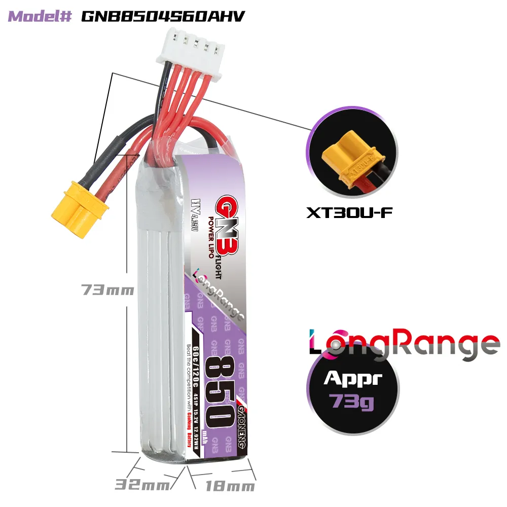 แบตเตอรี่ GAONENG GNB LiPo 850 - Drone Battery 3S บทวิจารณ์และราคา