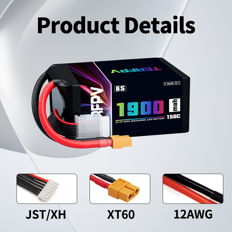 แบตเตอรี่ TERFPV Lipo 6S 1900m - Drone Battery 6S บทวิจารณ์และราคา