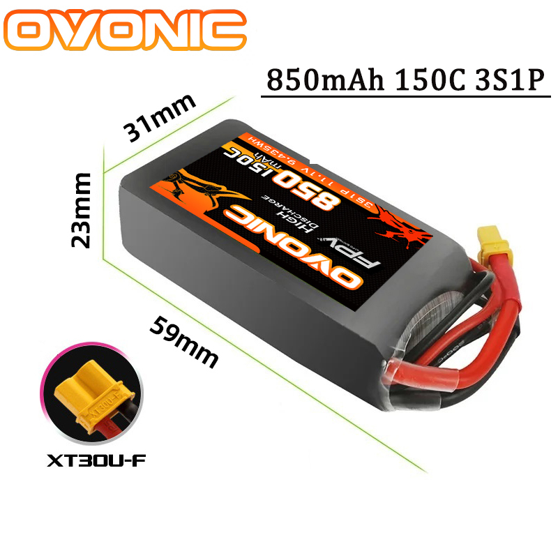 แบตเตอรี่ OVONIC 150C 850mAh L - Drone Battery 6S บทวิจารณ์และราคา