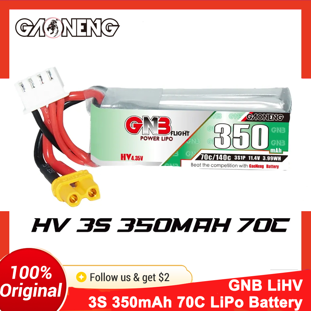 แบตเตอรี่ Gaoneng GNB 350mAh 3 - Drone Battery 3S บทวิจารณ์และราคา