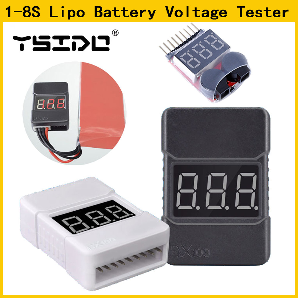 1-8S LiPo แบตเตอรี่เครื่องทดสอ - Drone Battery Voltage Checker บทวิจารณ์และราคา