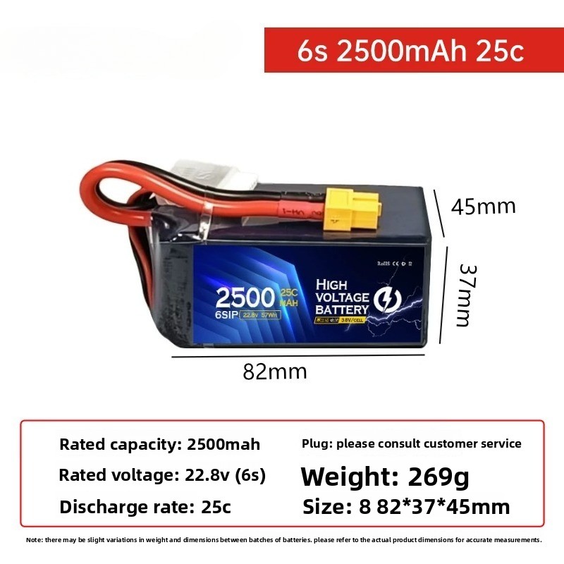 สำหรับ DUPU 6s 2500mAh แบตเตอร - Drone Battery High Voltage บทวิจารณ์และราคา